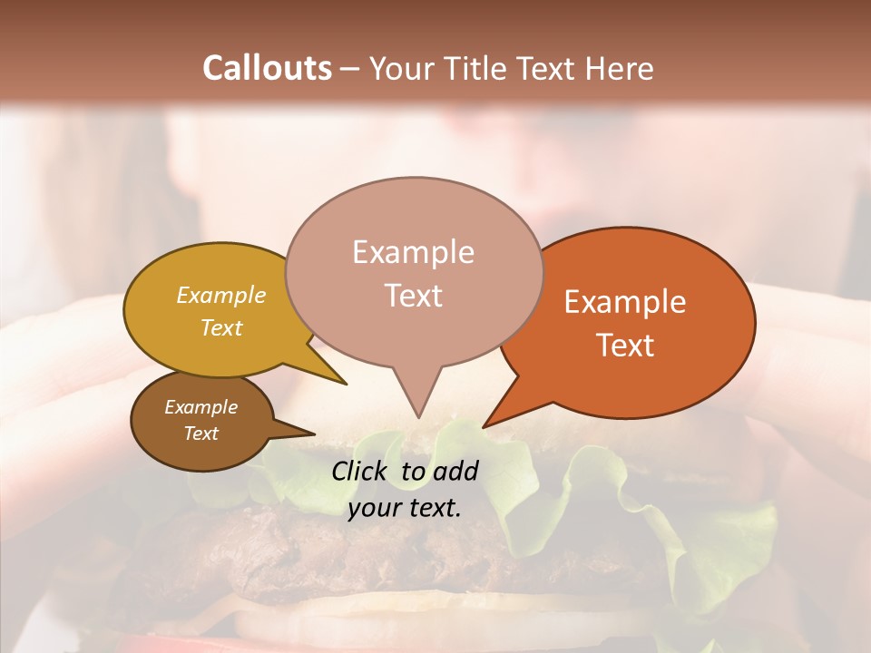 Red Hamburger Unhealthy PowerPoint Template