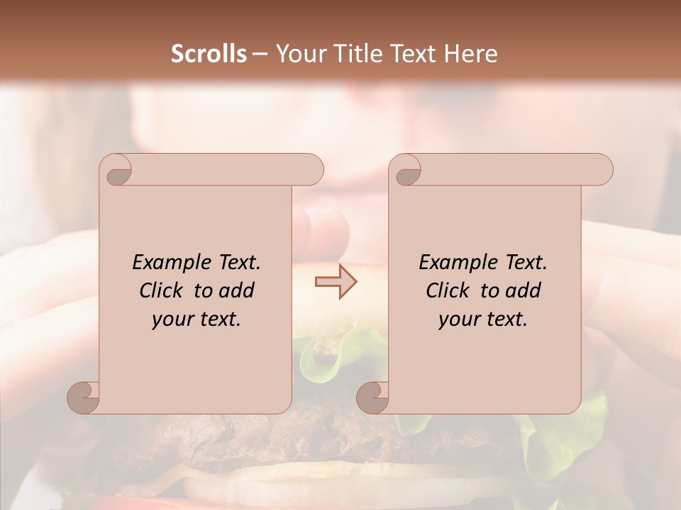 Red Hamburger Unhealthy PowerPoint Template
