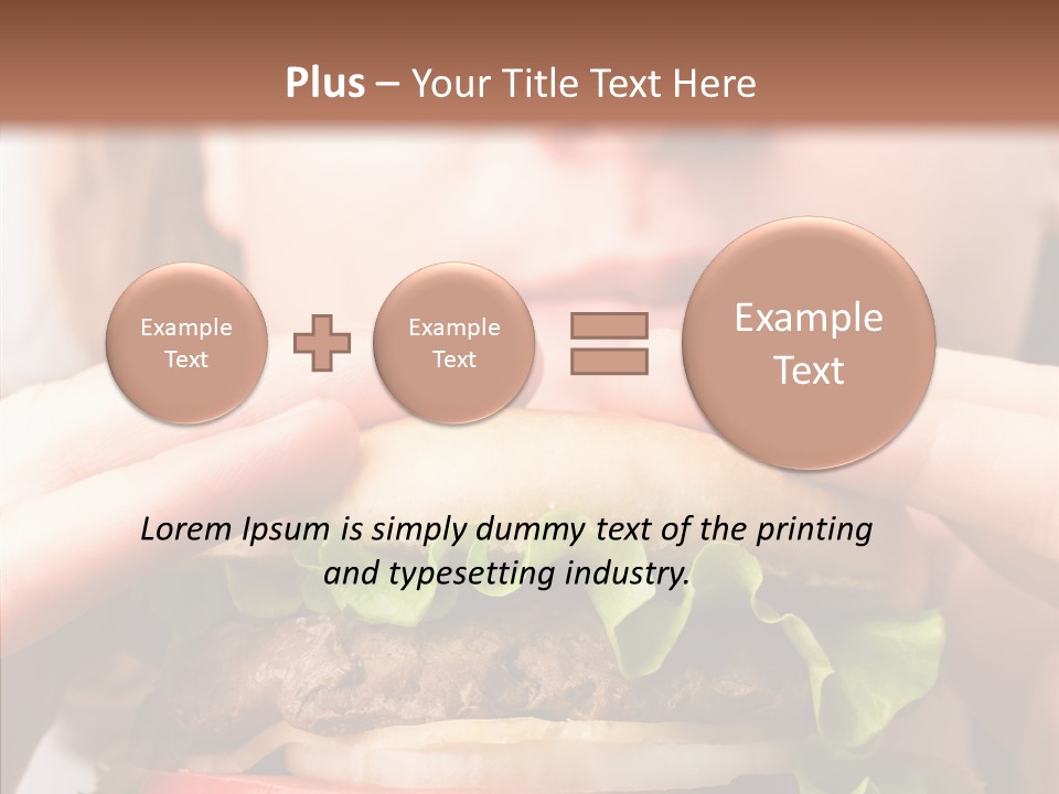 Red Hamburger Unhealthy PowerPoint Template