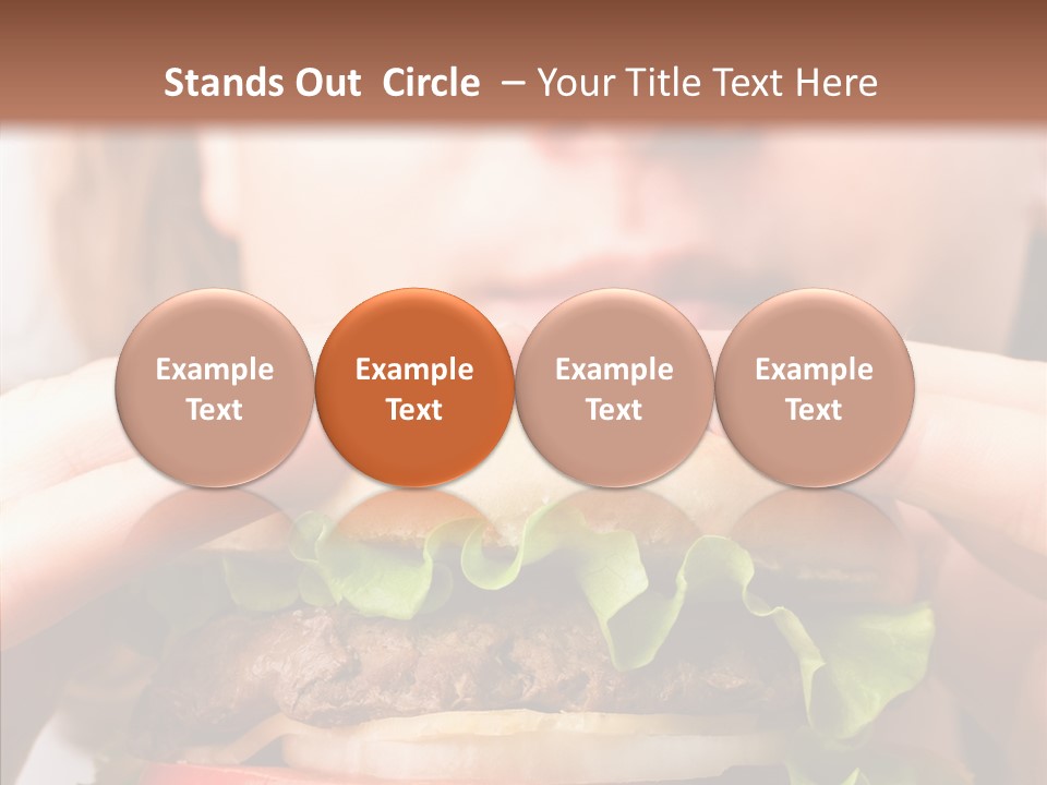 Red Hamburger Unhealthy PowerPoint Template