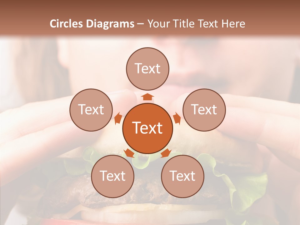 Red Hamburger Unhealthy PowerPoint Template