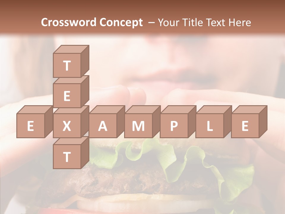 Red Hamburger Unhealthy PowerPoint Template