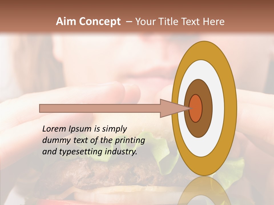 Red Hamburger Unhealthy PowerPoint Template