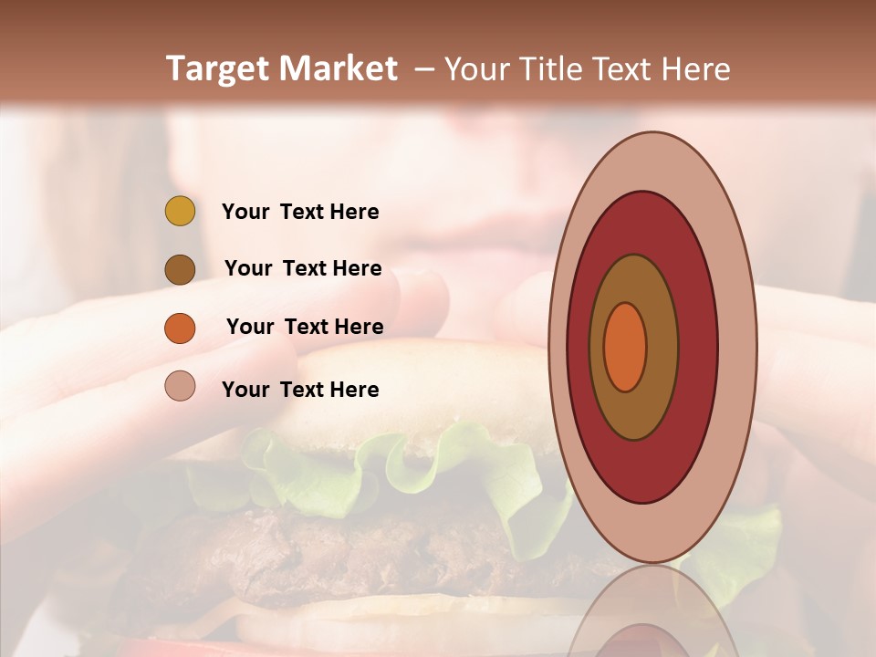 Red Hamburger Unhealthy PowerPoint Template