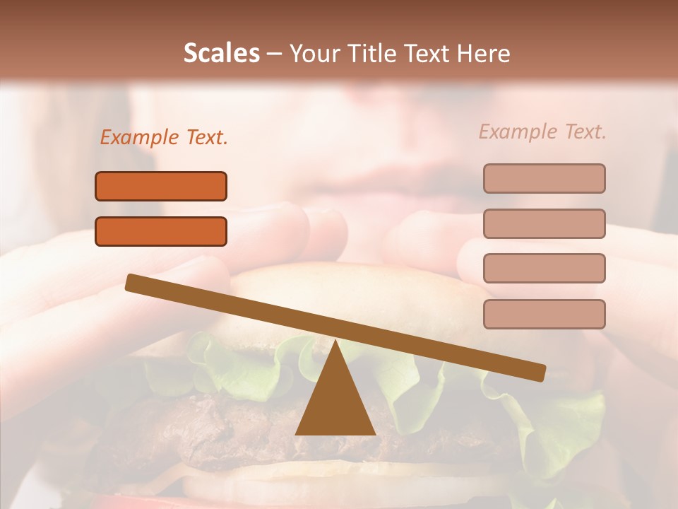 Red Hamburger Unhealthy PowerPoint Template