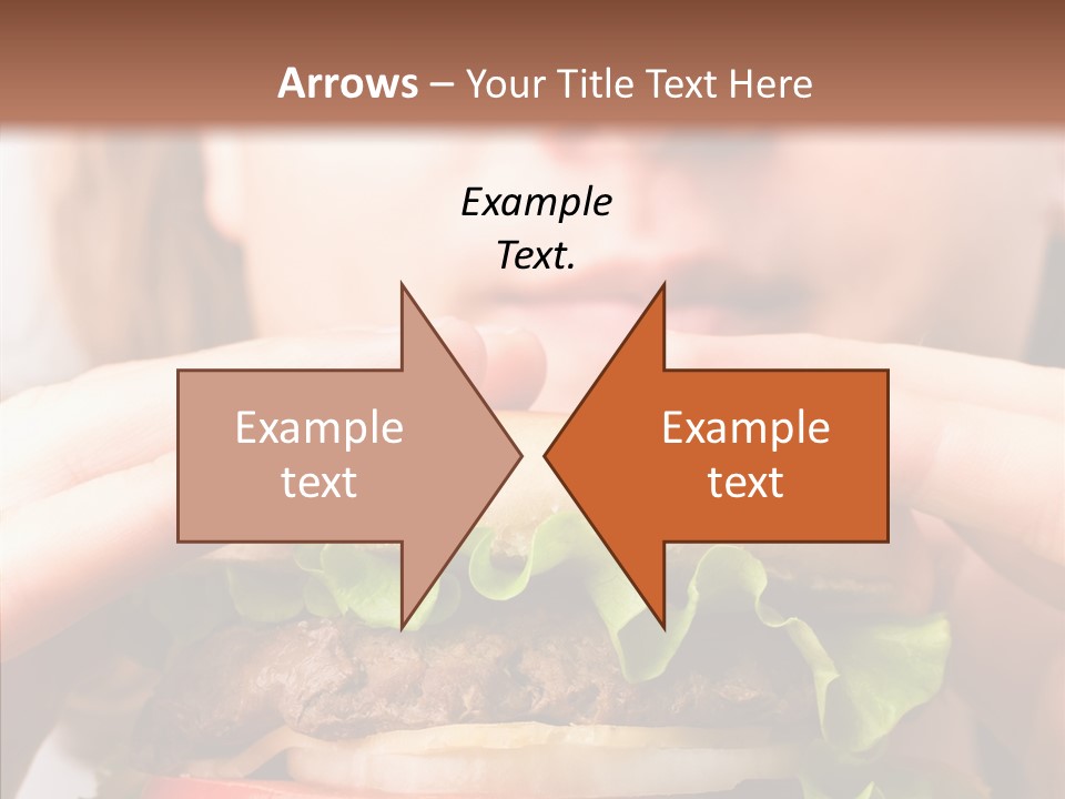 Red Hamburger Unhealthy PowerPoint Template