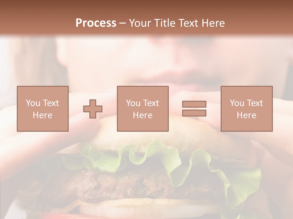 Red Hamburger Unhealthy PowerPoint Template