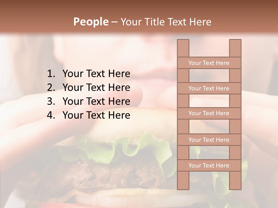 Red Hamburger Unhealthy PowerPoint Template