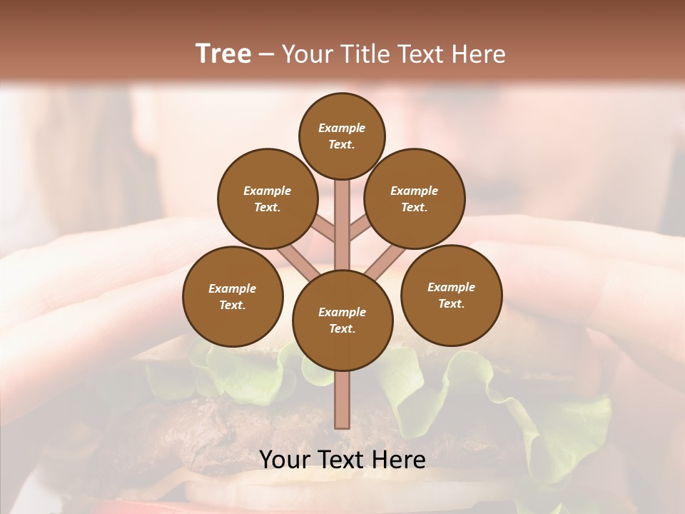 Red Hamburger Unhealthy PowerPoint Template