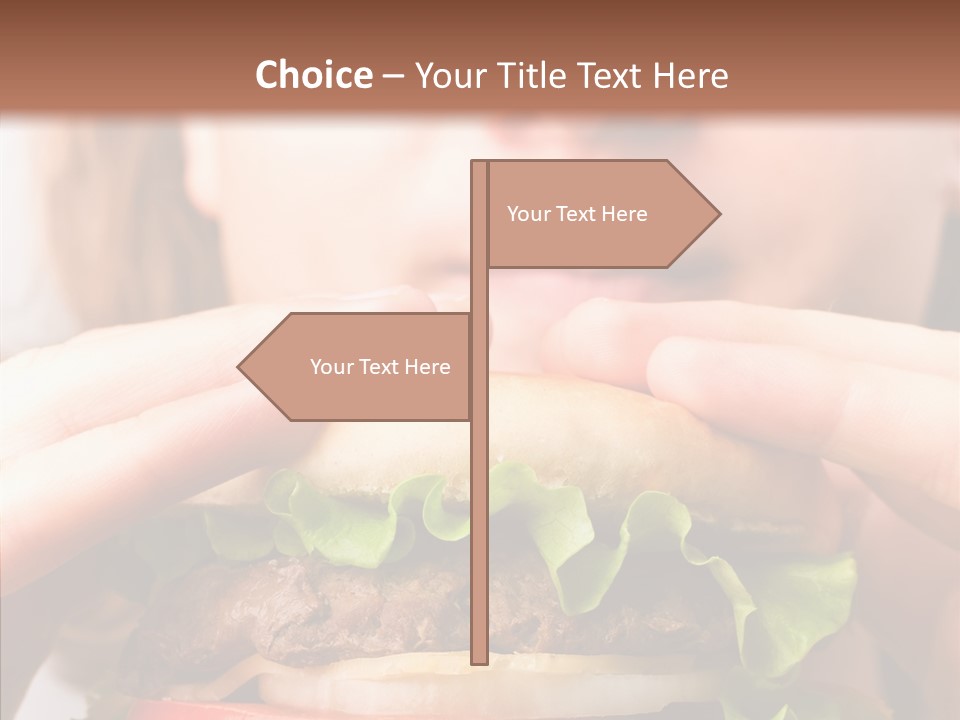 Red Hamburger Unhealthy PowerPoint Template