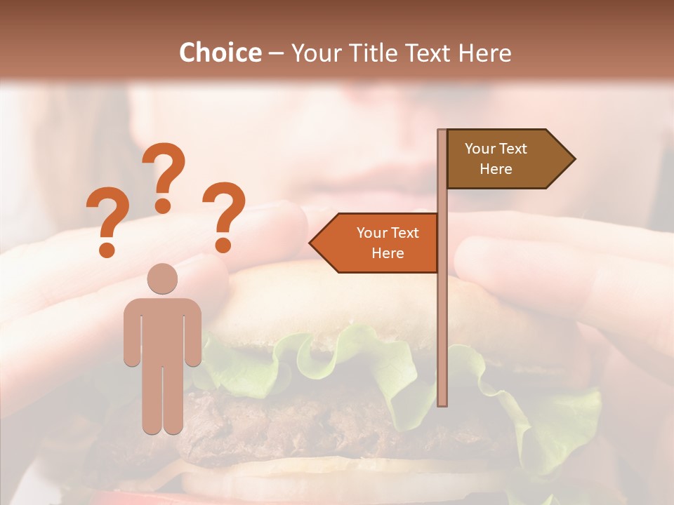 Red Hamburger Unhealthy PowerPoint Template
