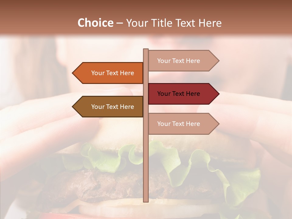 Red Hamburger Unhealthy PowerPoint Template