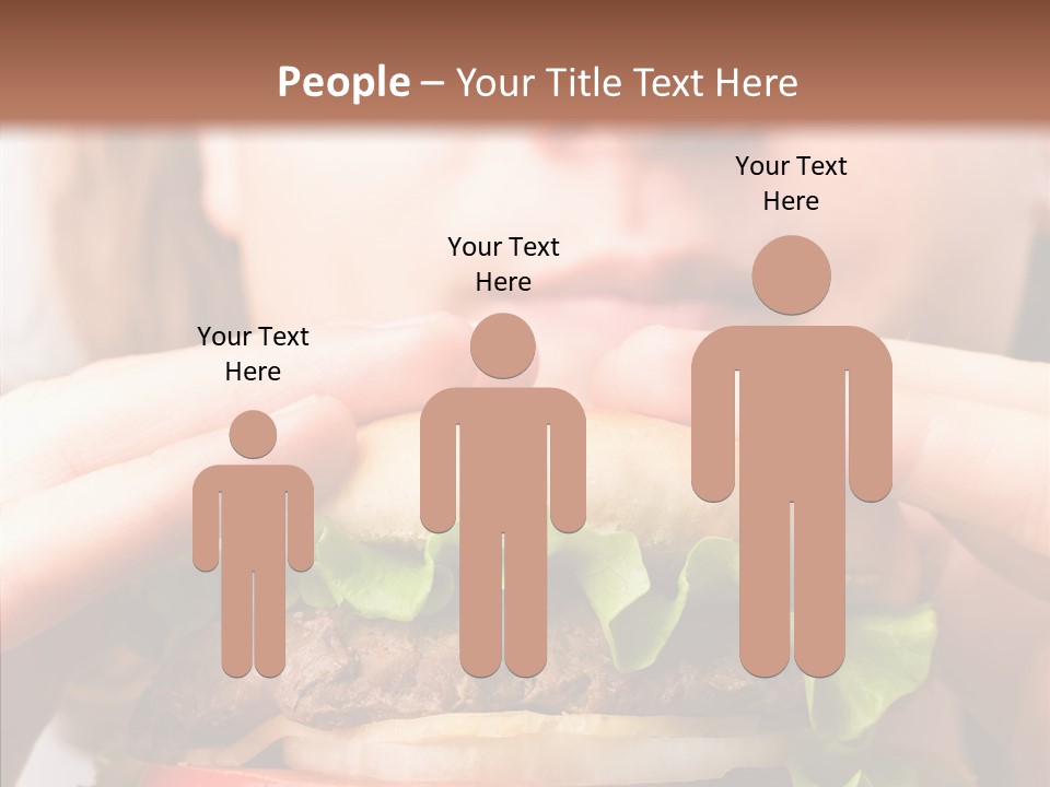 Red Hamburger Unhealthy PowerPoint Template