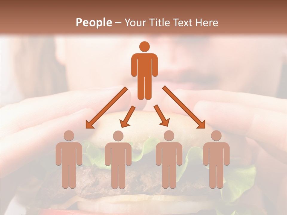 Red Hamburger Unhealthy PowerPoint Template