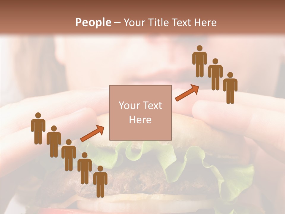 Red Hamburger Unhealthy PowerPoint Template