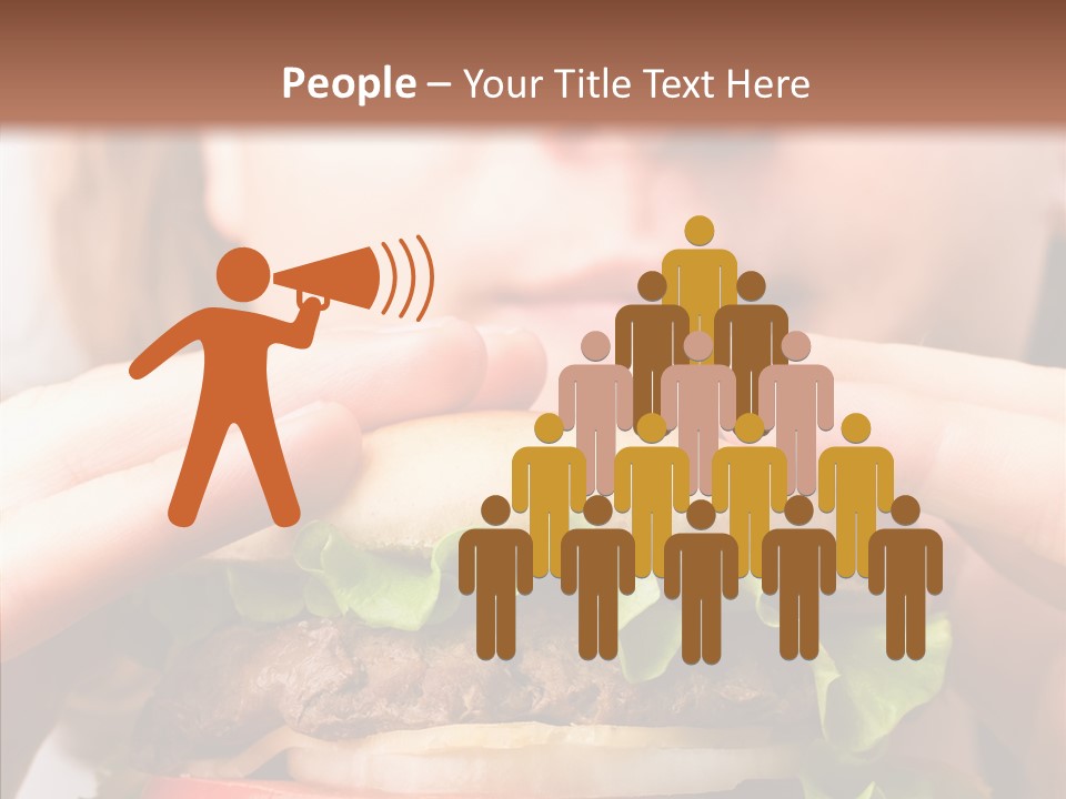 Red Hamburger Unhealthy PowerPoint Template