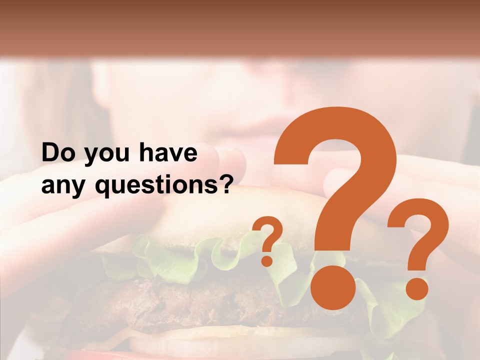 Red Hamburger Unhealthy PowerPoint Template