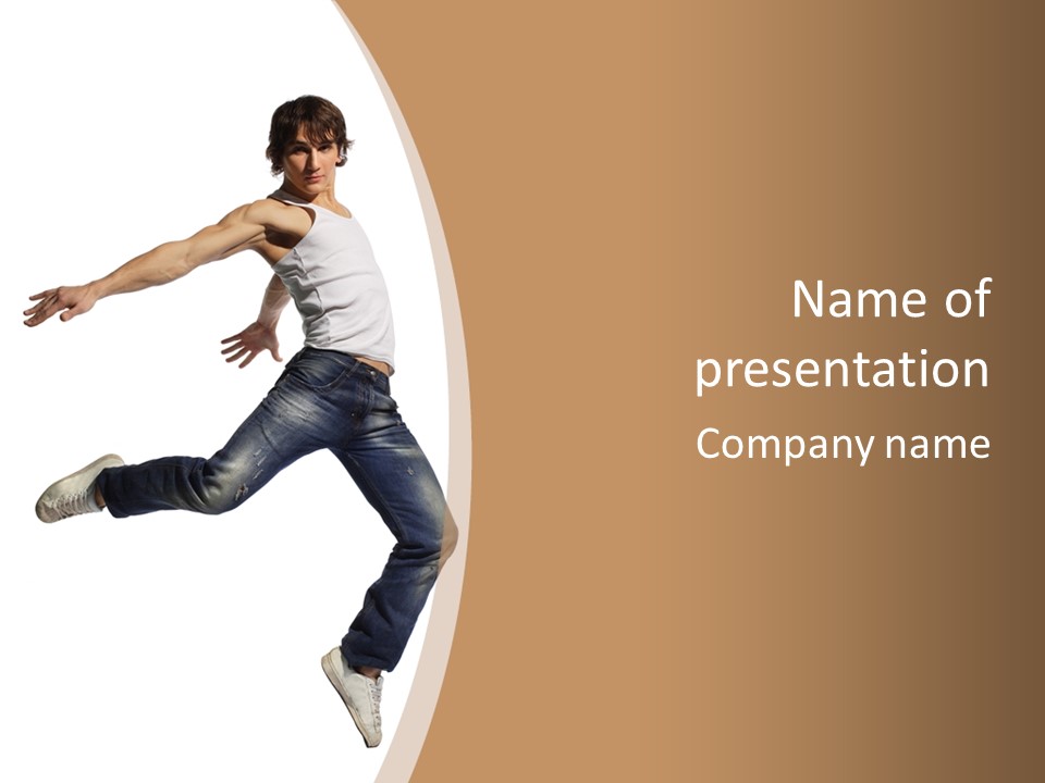 Exercise Dancer Beautiful PowerPoint Template