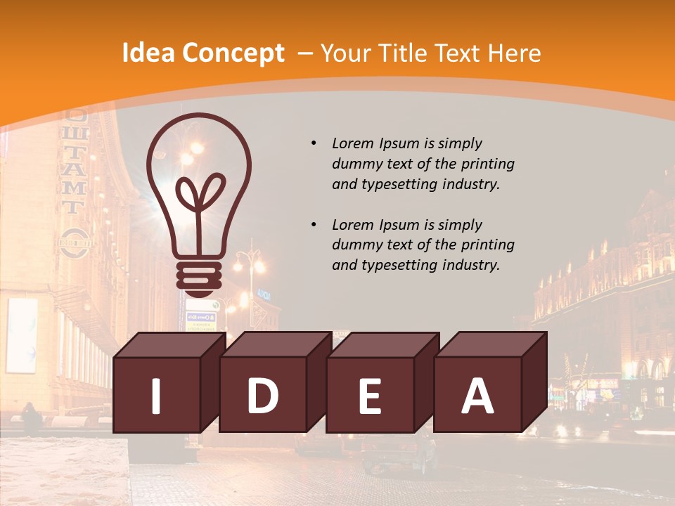 Ukrainian Street Square PowerPoint Template