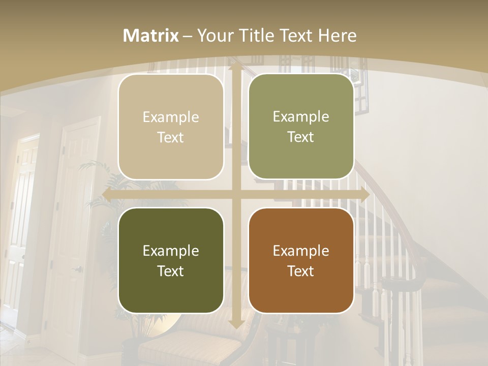 Molding Wood Hall PowerPoint Template