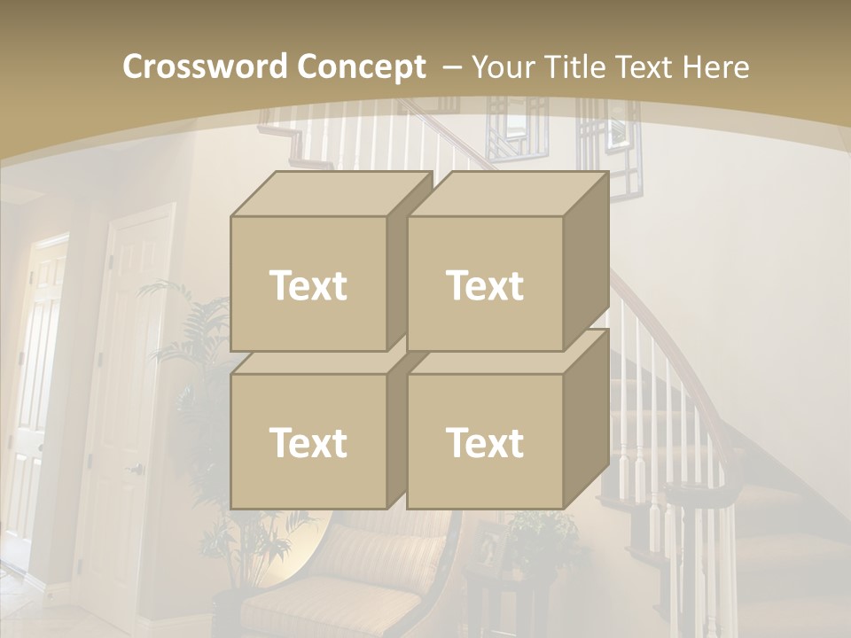 Molding Wood Hall PowerPoint Template