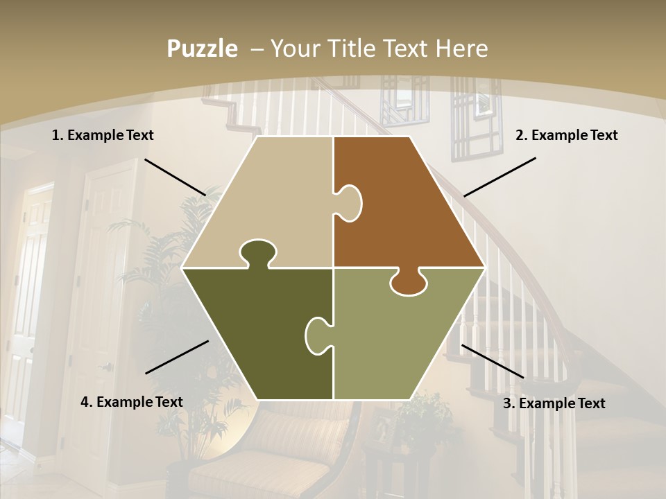 Molding Wood Hall PowerPoint Template