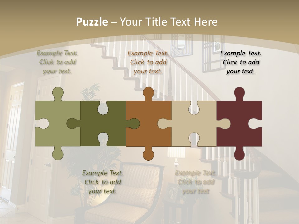 Molding Wood Hall PowerPoint Template