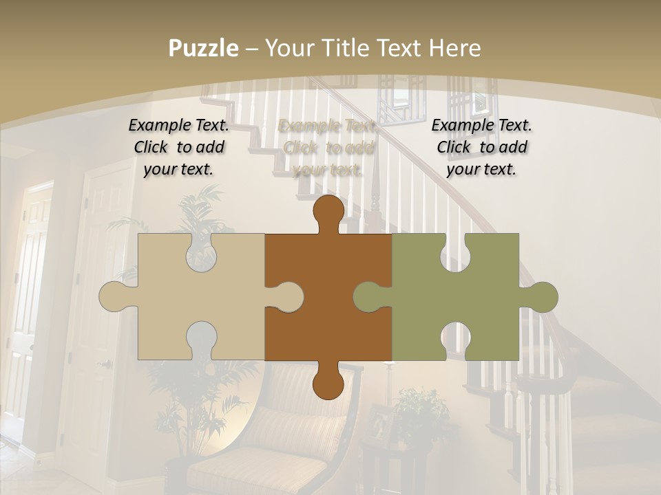 Molding Wood Hall PowerPoint Template