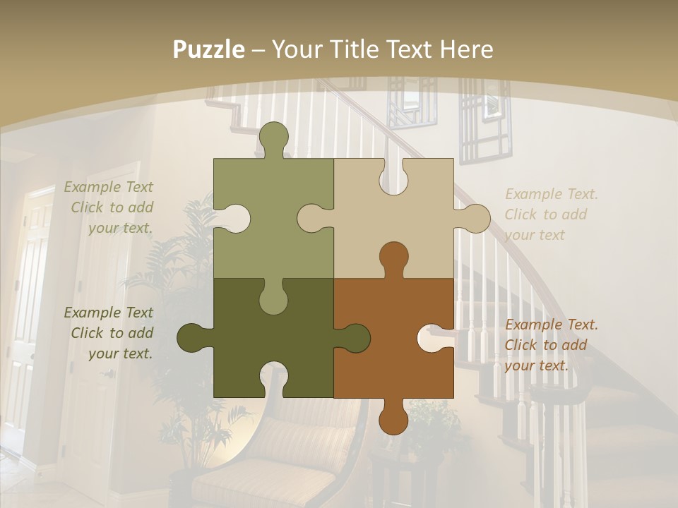 Molding Wood Hall PowerPoint Template