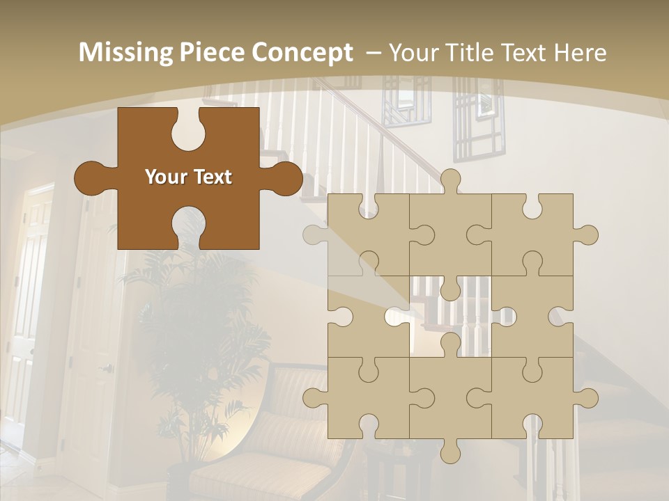 Molding Wood Hall PowerPoint Template