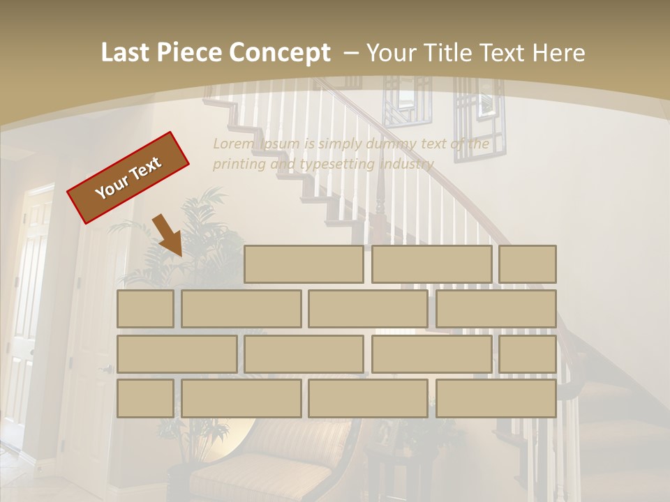 Molding Wood Hall PowerPoint Template