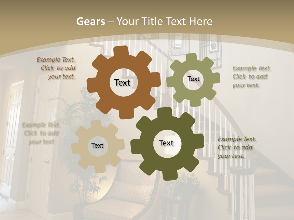 Molding Wood Hall PowerPoint Template