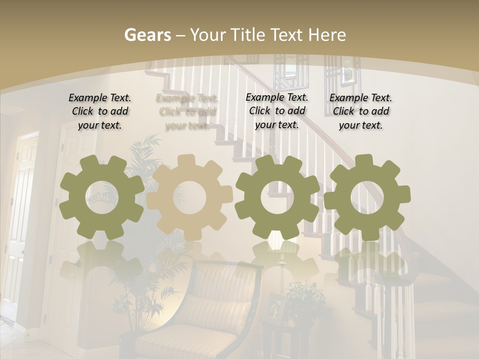 Molding Wood Hall PowerPoint Template