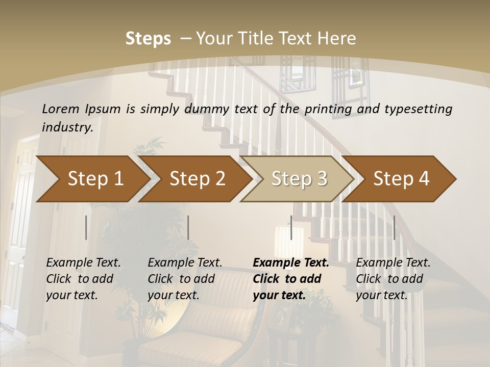 Molding Wood Hall PowerPoint Template