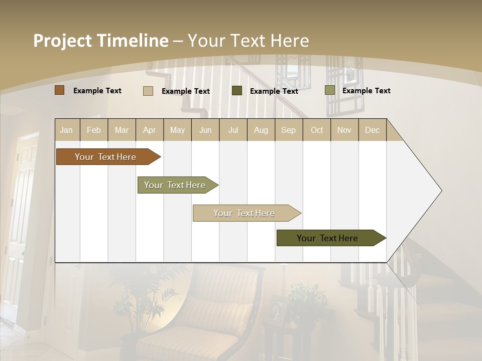 Molding Wood Hall PowerPoint Template