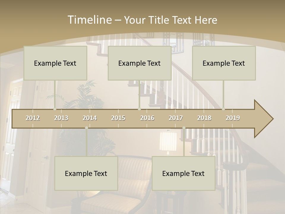 Molding Wood Hall PowerPoint Template