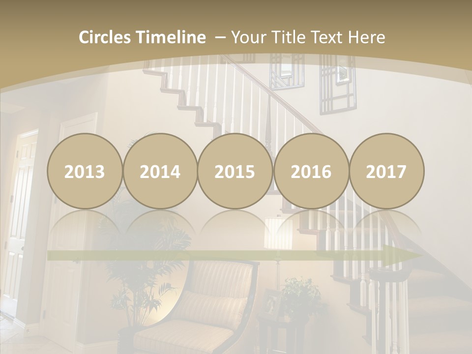 Molding Wood Hall PowerPoint Template