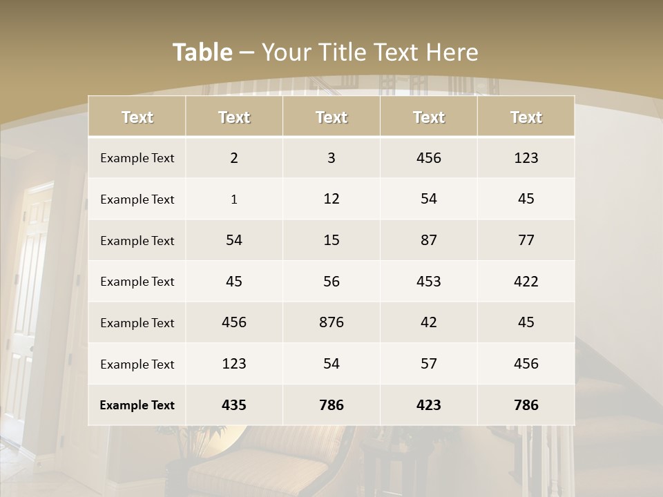 Molding Wood Hall PowerPoint Template