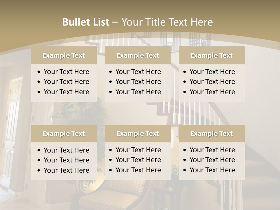 Molding Wood Hall PowerPoint Template