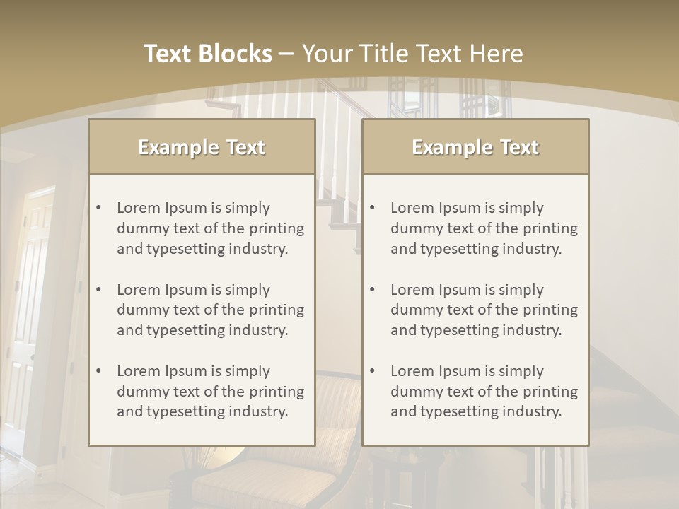 Molding Wood Hall PowerPoint Template