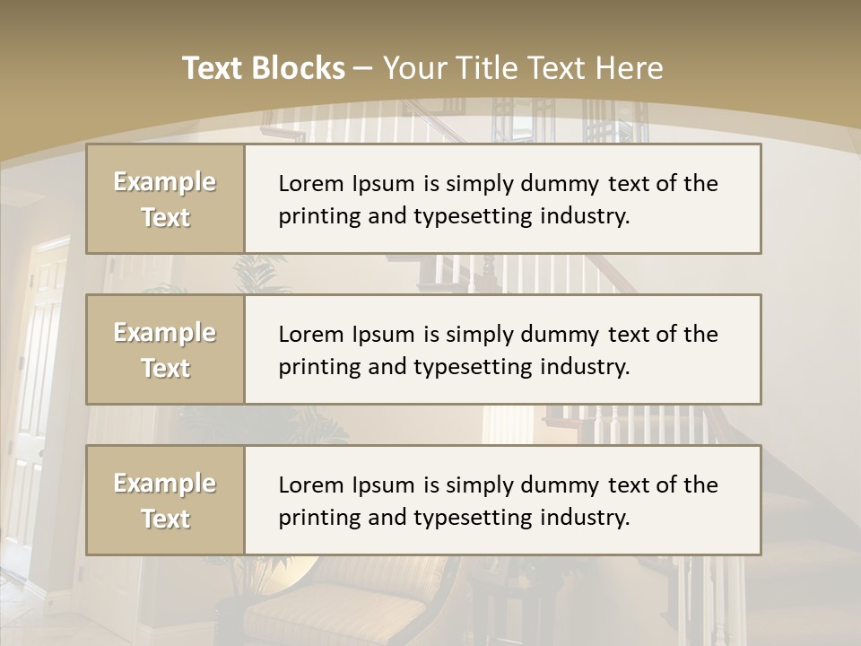 Molding Wood Hall PowerPoint Template