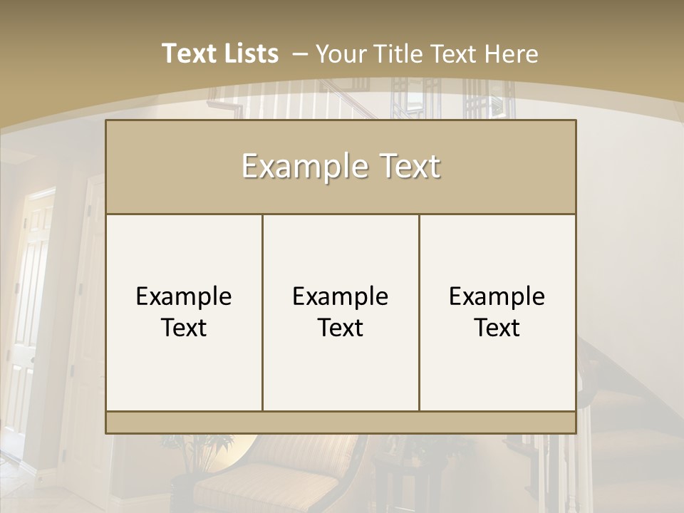 Molding Wood Hall PowerPoint Template