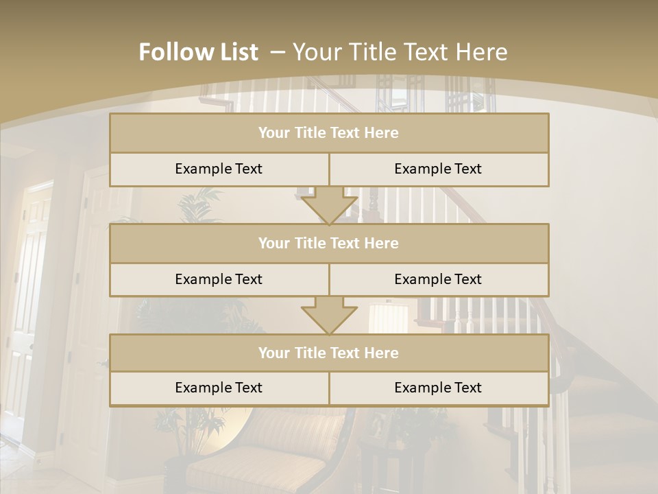 Molding Wood Hall PowerPoint Template
