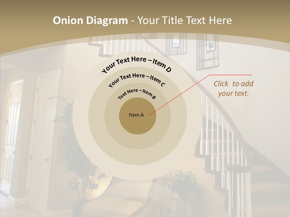 Molding Wood Hall PowerPoint Template