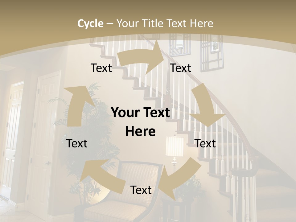 Molding Wood Hall PowerPoint Template