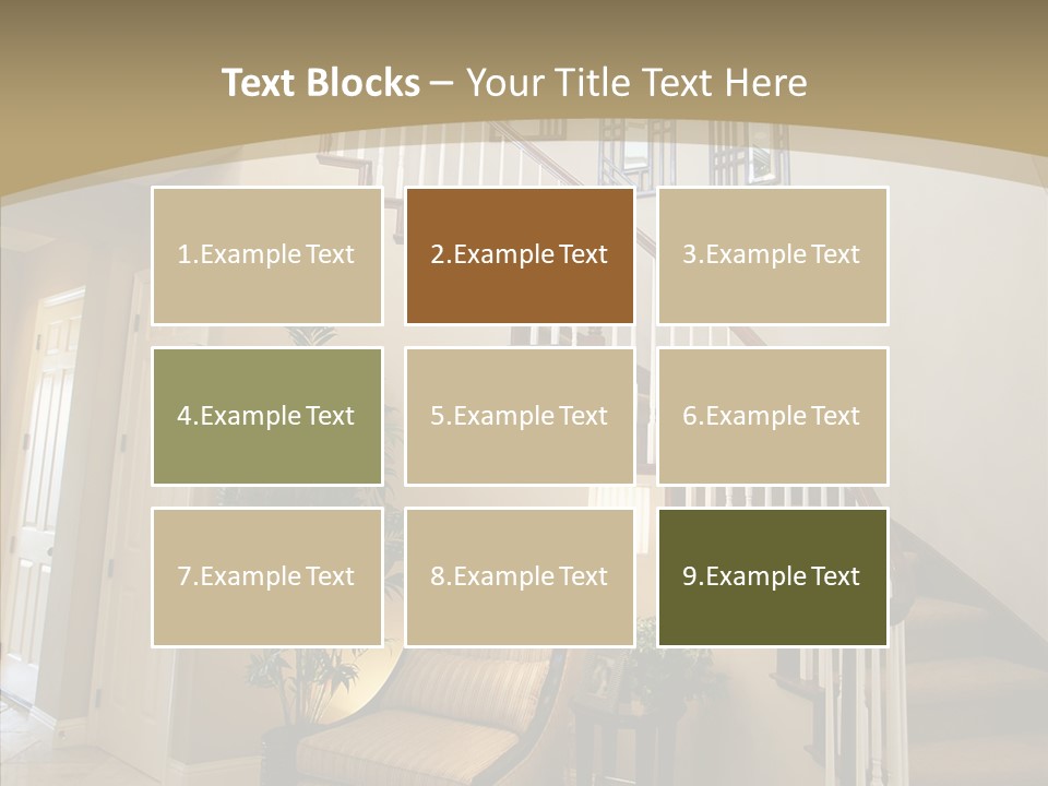Molding Wood Hall PowerPoint Template