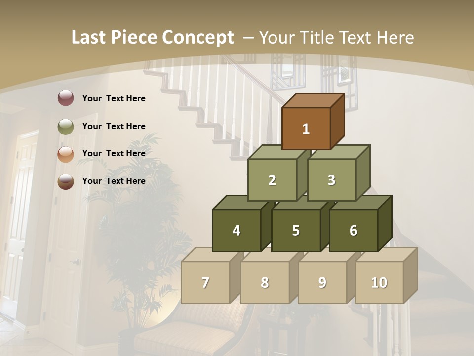 Molding Wood Hall PowerPoint Template