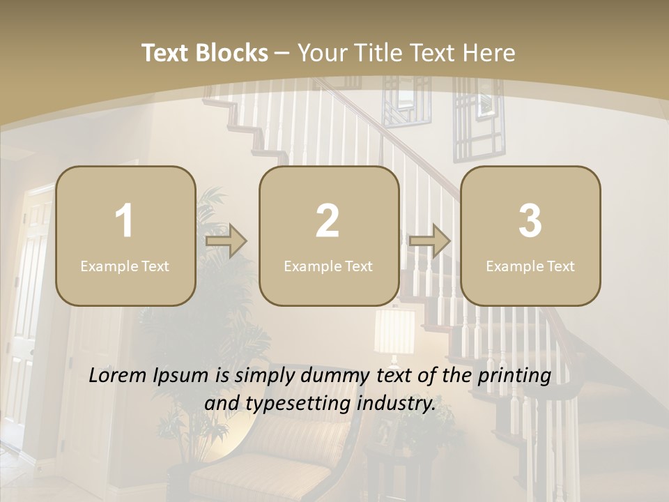 Molding Wood Hall PowerPoint Template