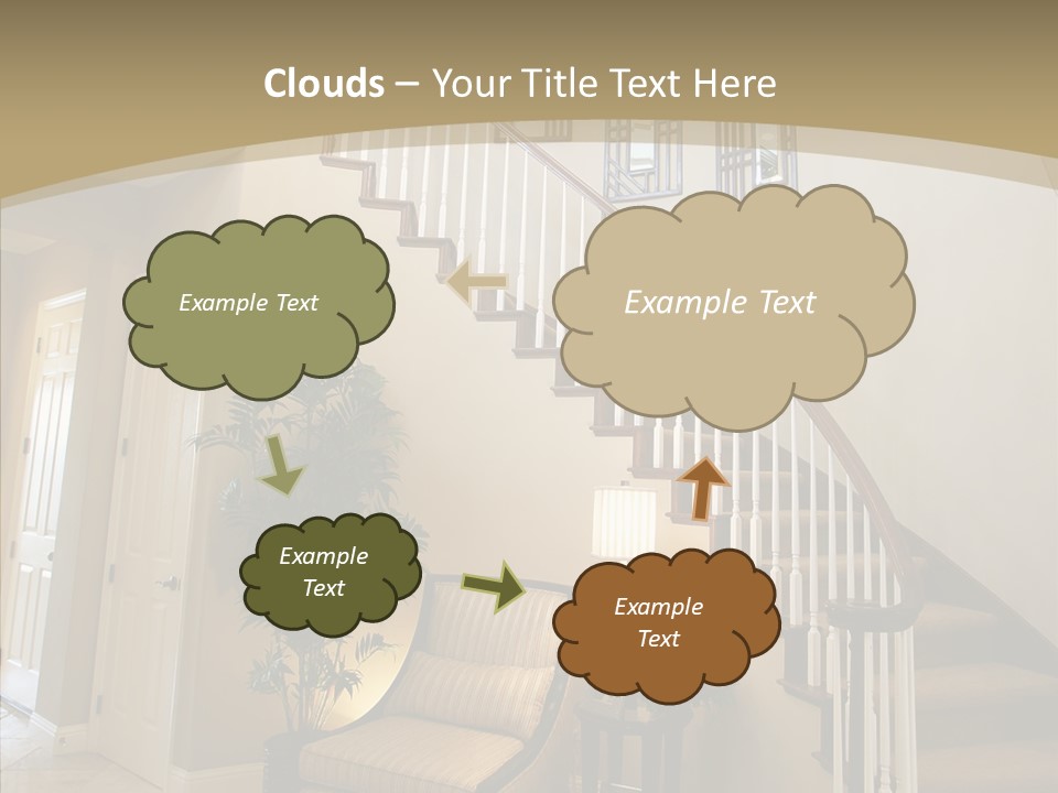 Molding Wood Hall PowerPoint Template