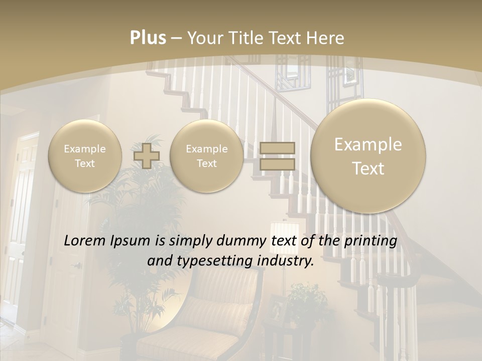 Molding Wood Hall PowerPoint Template